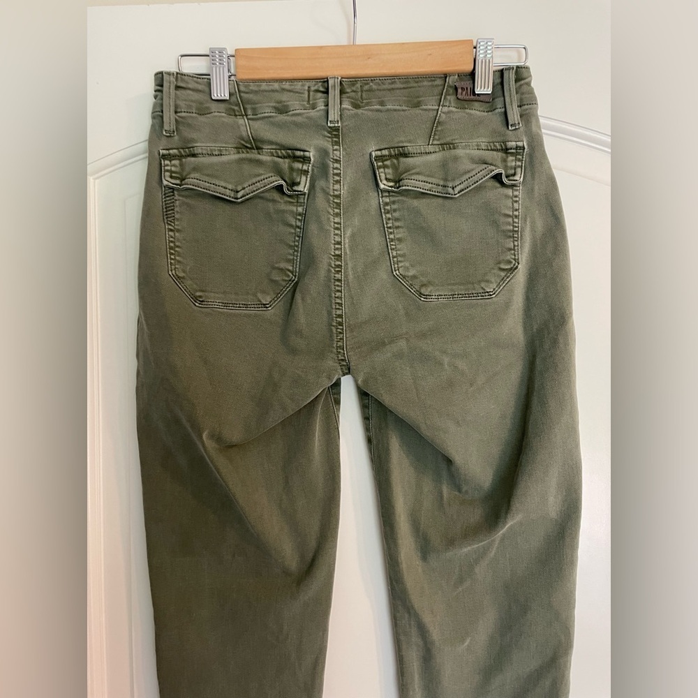 PAIGE Olive Green Mayslie Utility Jogger Jeans - Picture 4 of 12